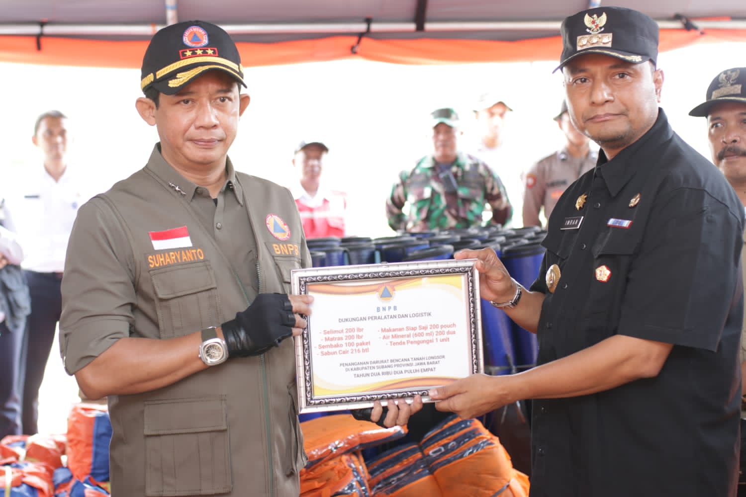 Kolaborasi Pemkab Subang dan BNPB RI Melakukan Penanganan Longsor Cipondok Desa Pasangrahan Kec. Kasomalang