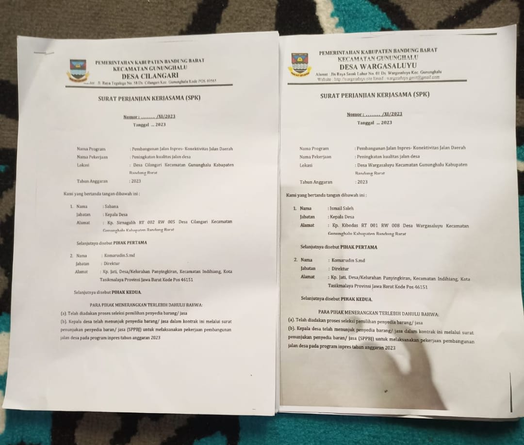 Bak Bola Liar Dugaan Keterlibatan Kades Cihampelas sebagai Makelar Proyek Kementerian Bodong Mulai Menggelinding