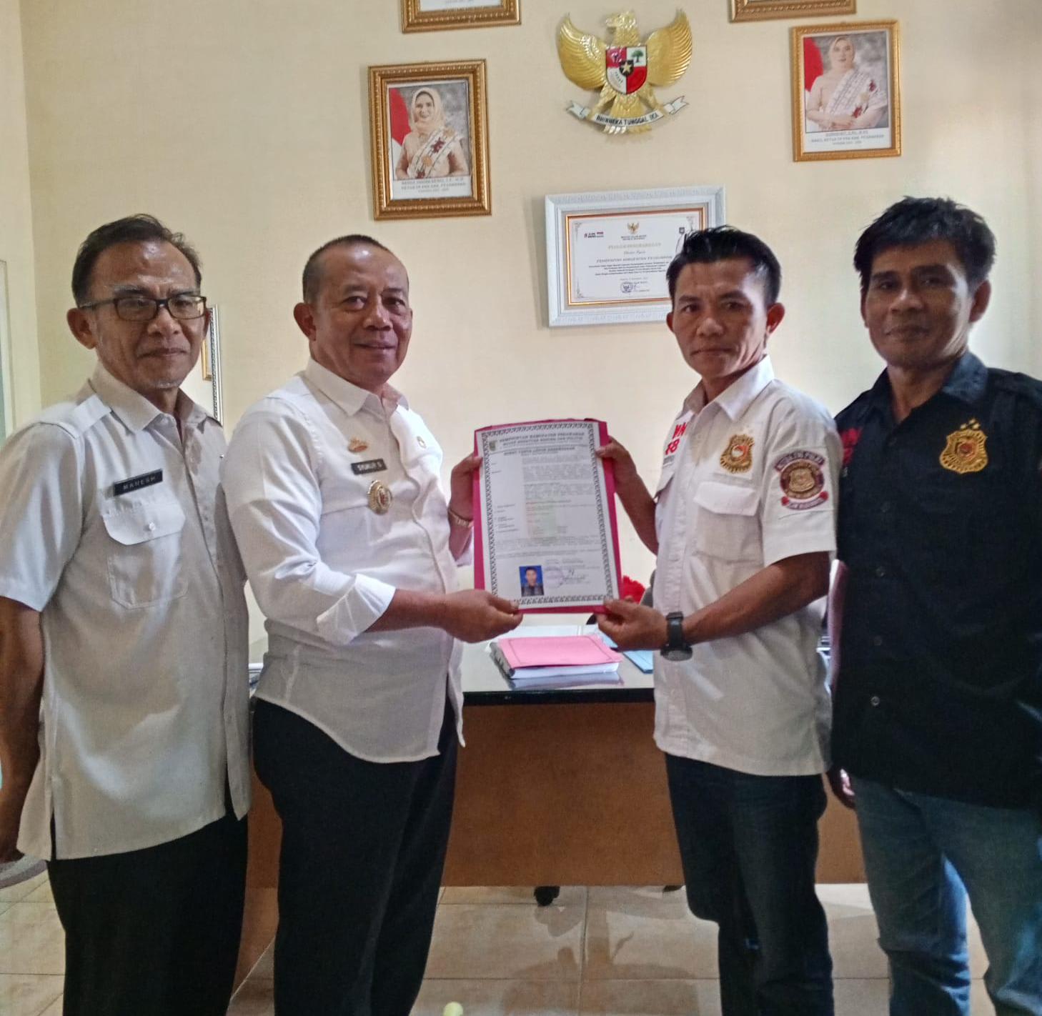 Bonizar Ketua WN88 Terima Surat Keberadaan Dari Kesbang Pol Kabupaten Pesawaran