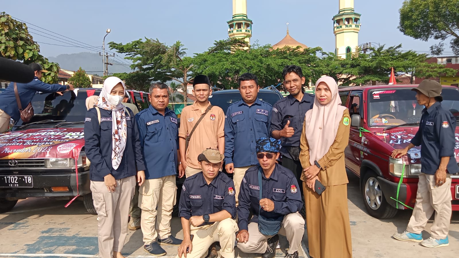 PPK Kecamatan Cisalak " SATRIA " Ikuti Gelar Kirab Pemilu 2024 Yang Di Adakan Oleh KPU Kabupaten Subang