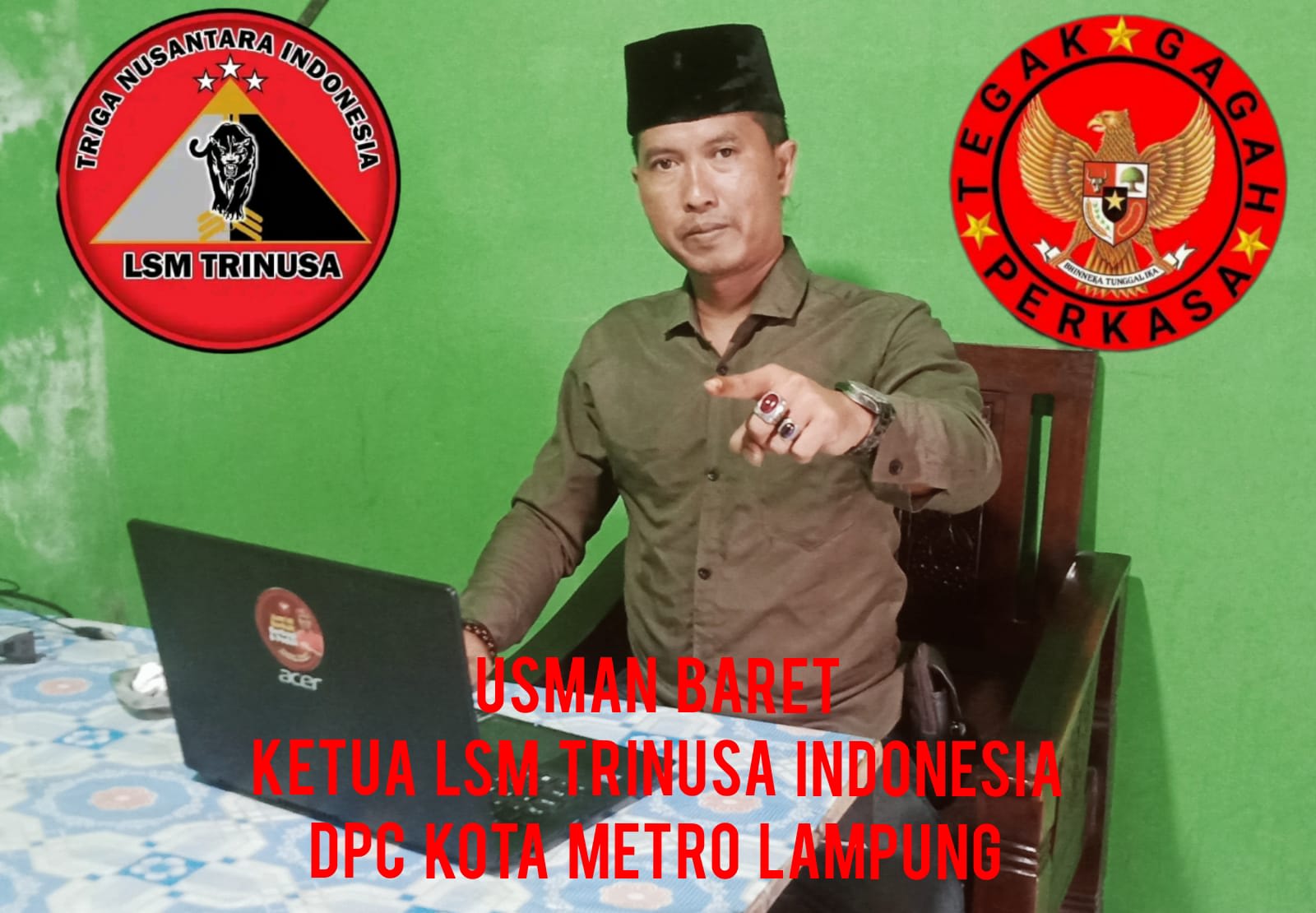 Usman Ketua LSM Trinusa Kota Metro Soroti Belanja Honorarium Didapur UKPBJ Diduga Ada Indikasi Korupsi