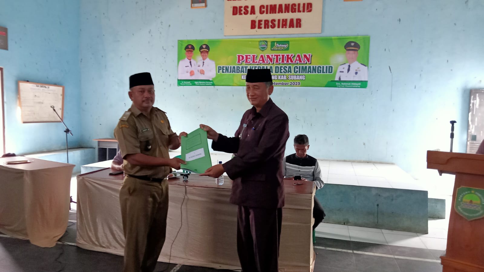 Pelantikan Pejabat Kepala Desa Cimanglid Kecamatan Kasomalang Kabupaten Subang