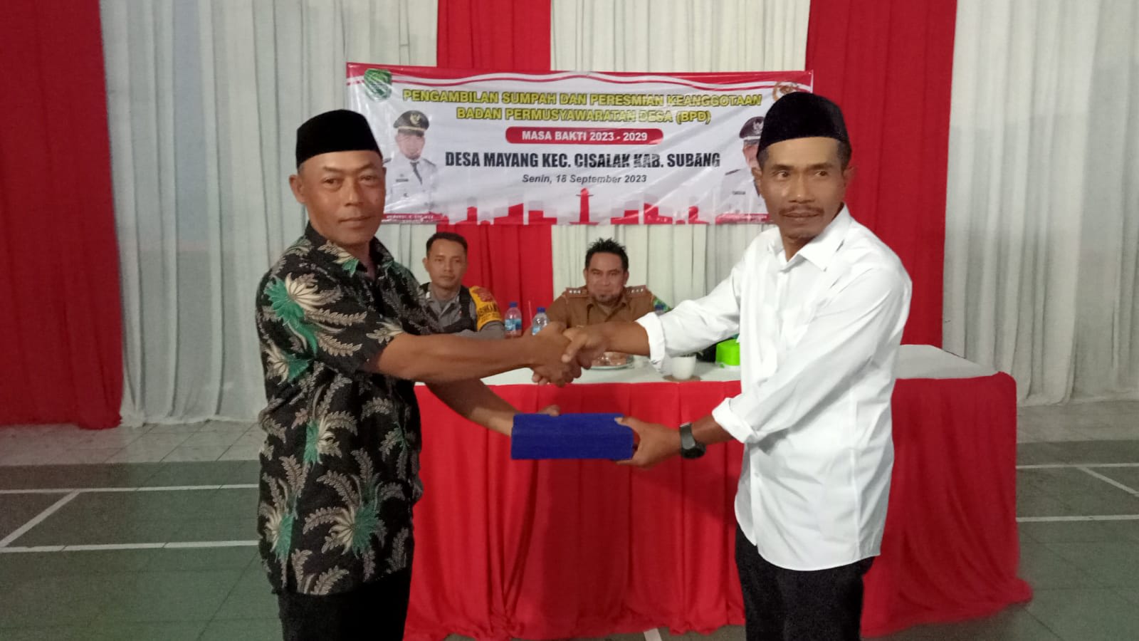 Pelantikan BPD Desa Mayang Kecanatan Cisalak Kabupaten Subang Masa Bakti 2023-2029