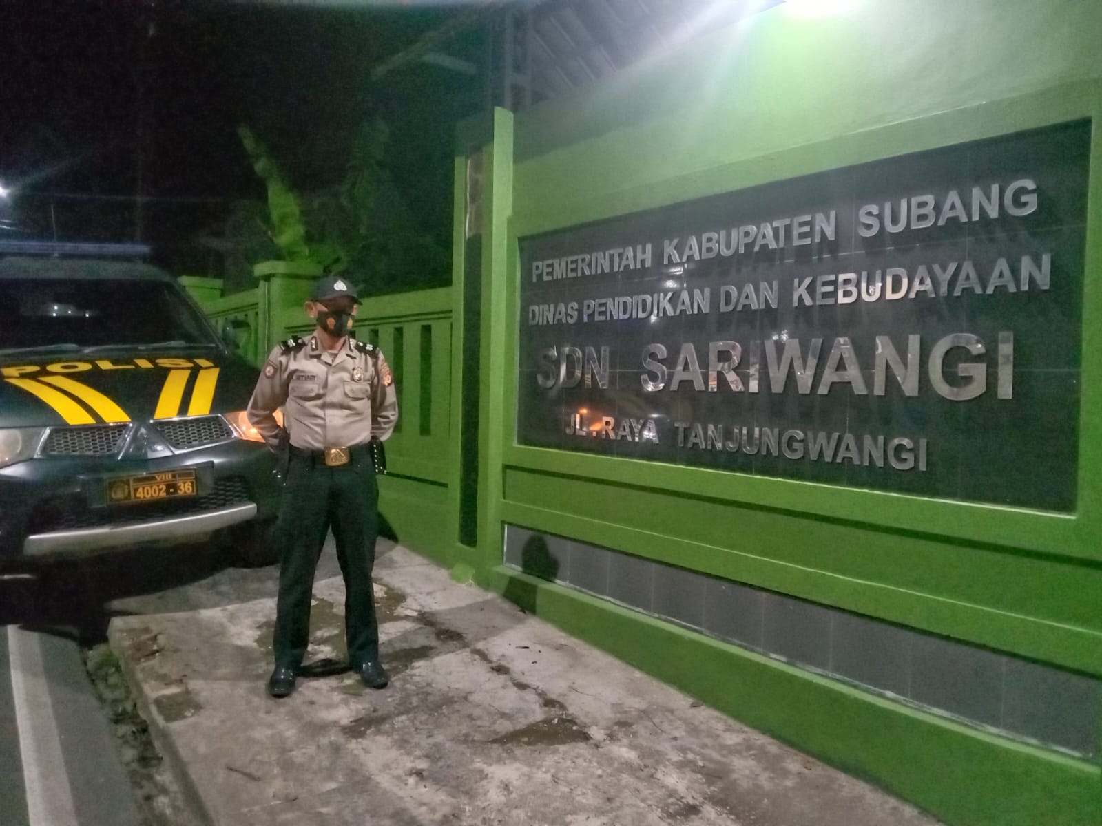 POLSEK CIJAMBE POLRES SUBANG MONITORING LOKASI OBJEK VITAL PADA MALAM HARI