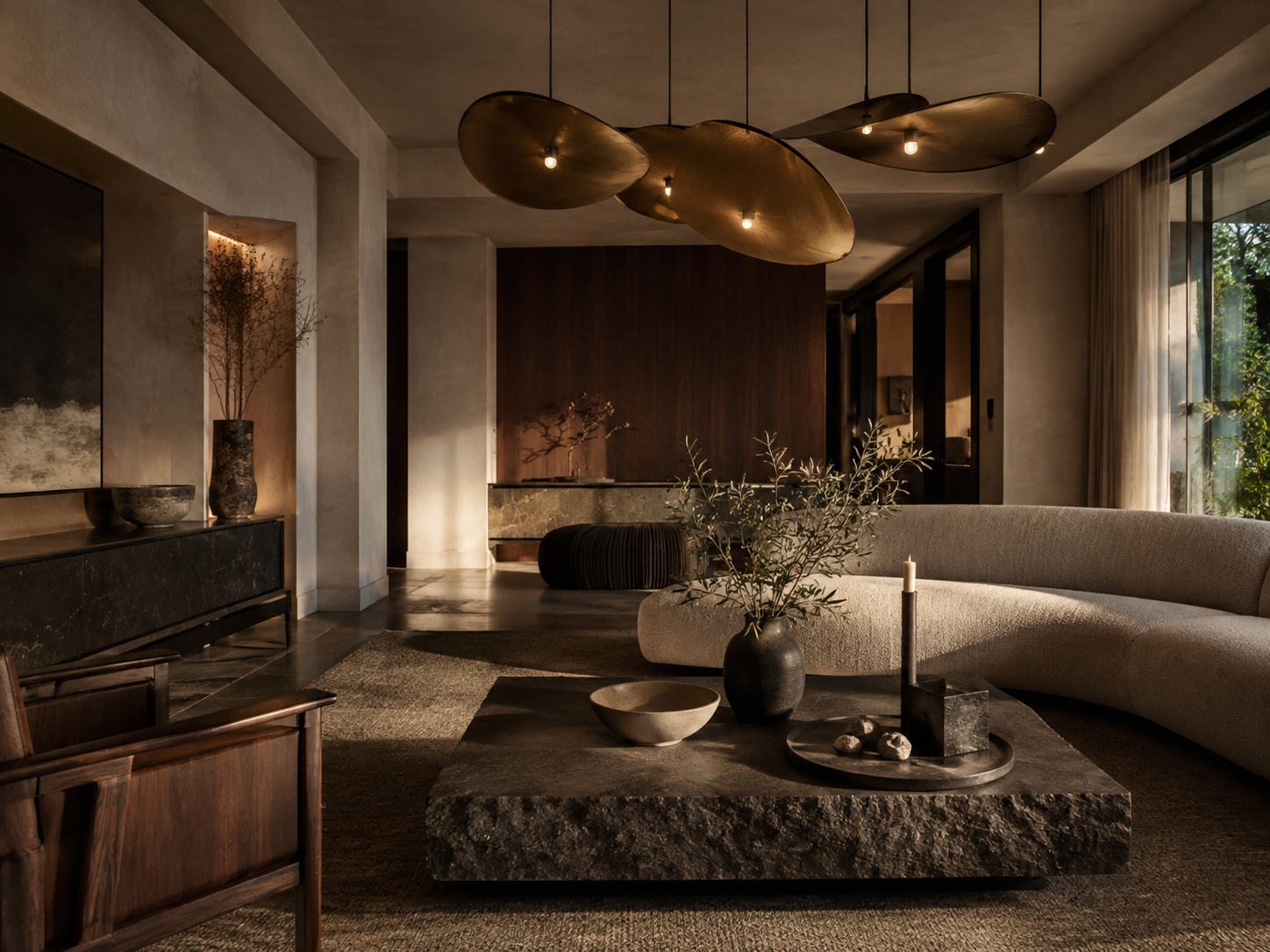 Layered Textures in Luxury Living Room
