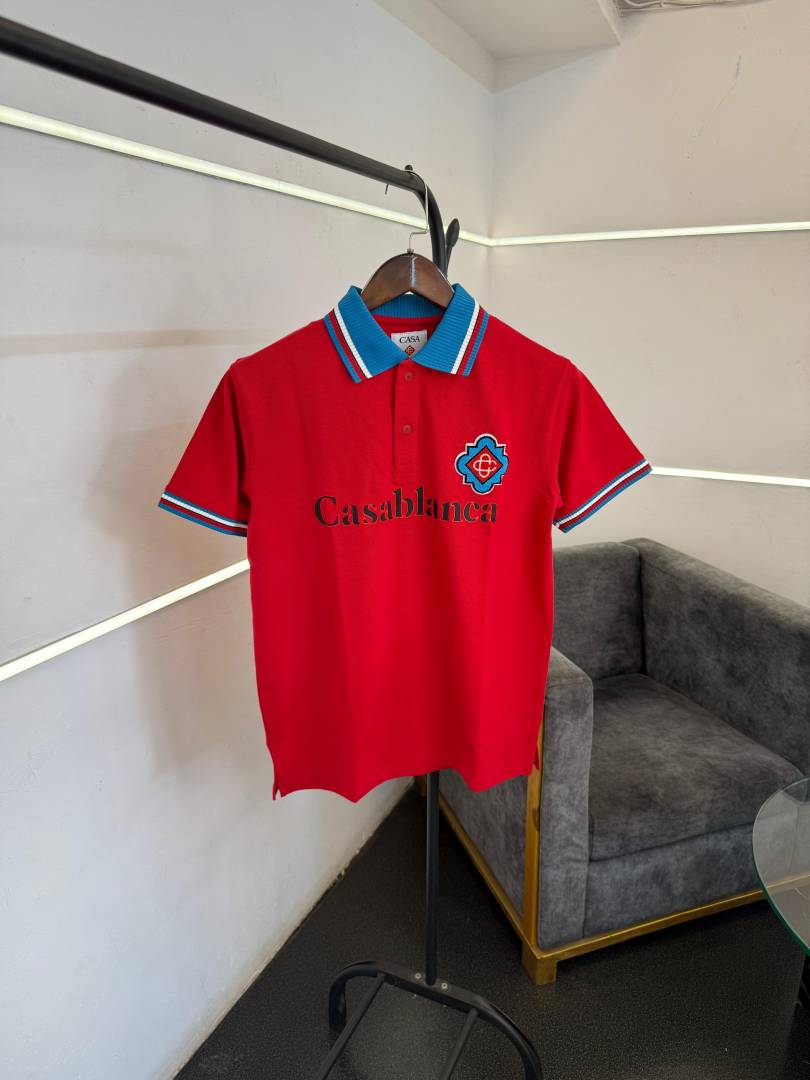 Casablanca imported box pack polo Tshirt Red