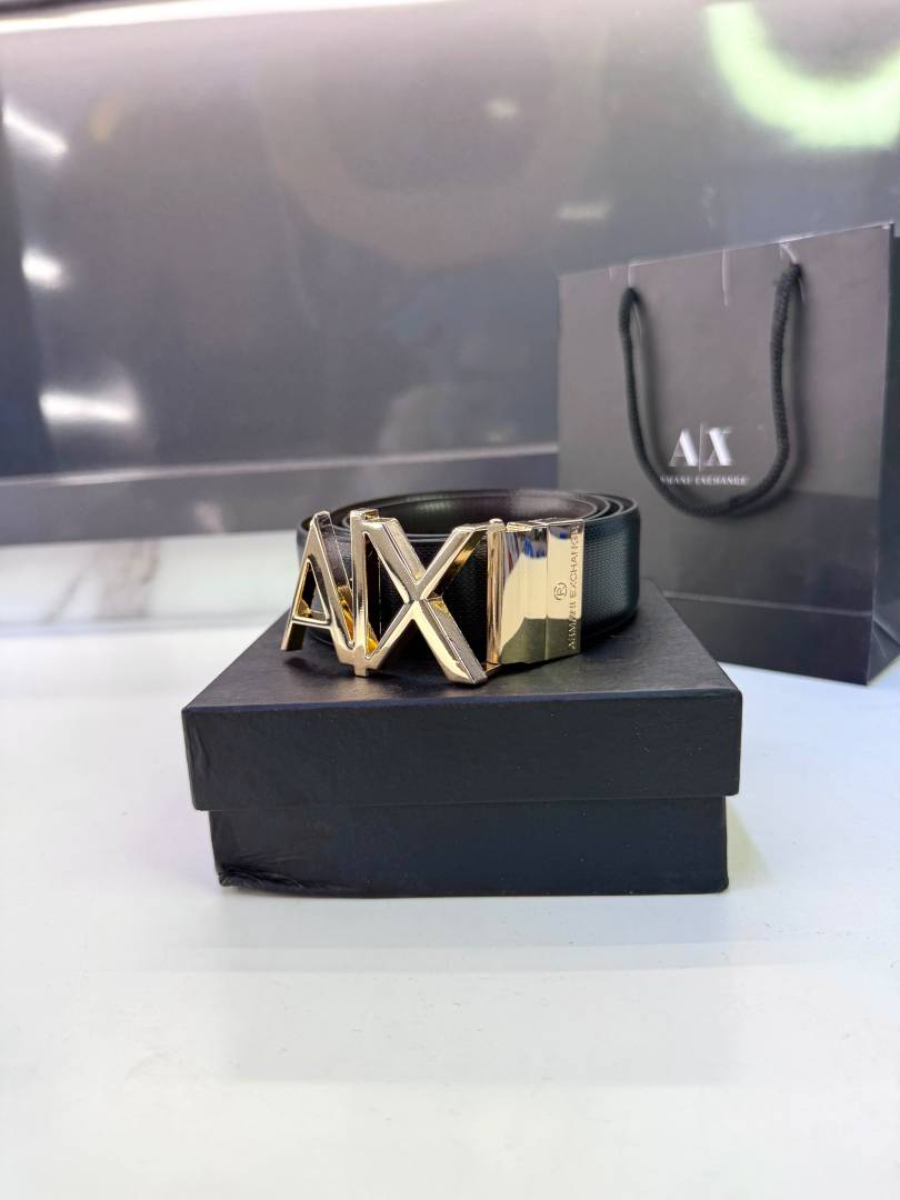 Ax_Arma Gold Glossy Reversible Belt Fa 1104 alternate view
