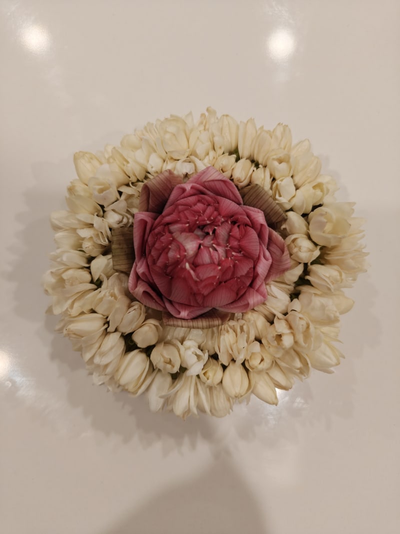Jasmine Ring with Lotus Center