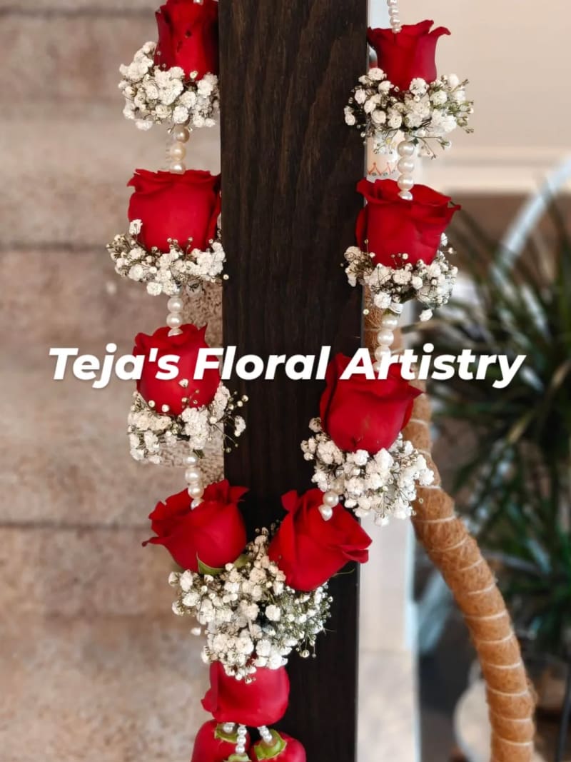 Red Rose Graduation Garland