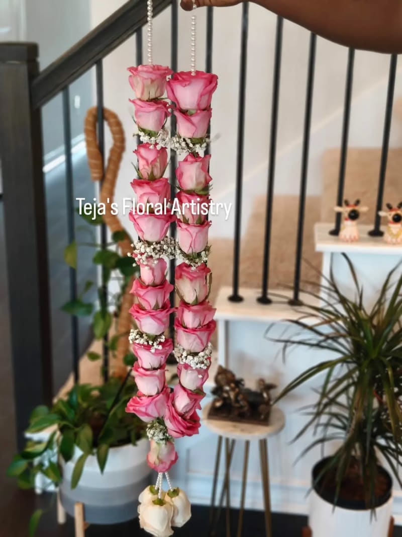 Pink & Cream Rose Garland
