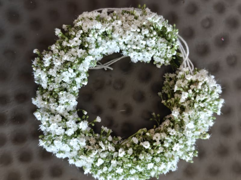 Baby's Breath Hair Wreath
