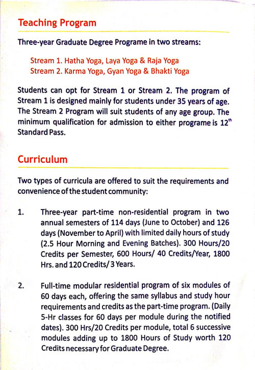 Lakulish Yoga University Brochure