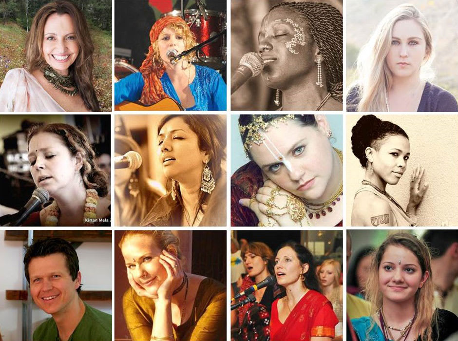 group of talented female kirtan singers
