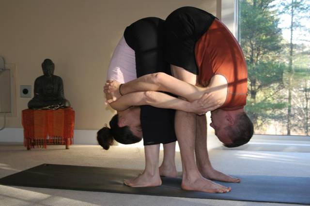 double standing forward bend