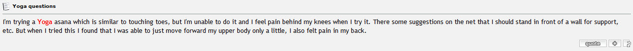 yoga question Uttanasana