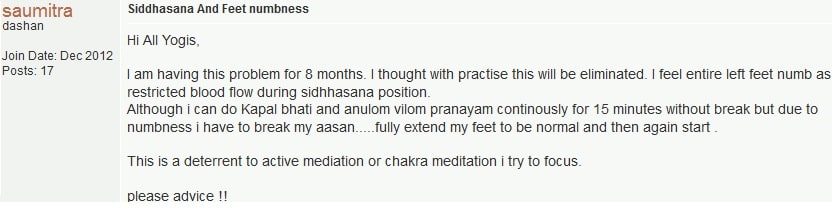 siddhasana yoga question