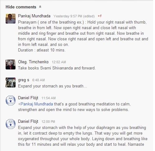 Yoga Breathing Suggestions