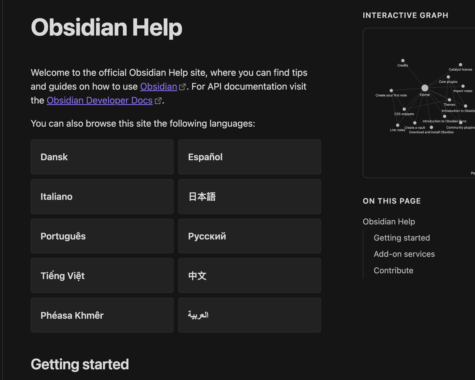 obsidian help list card
