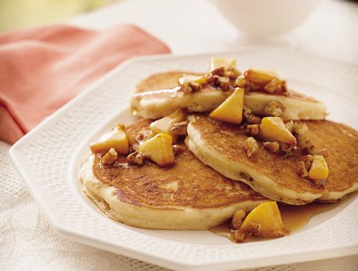 Praline Peach Pancakes