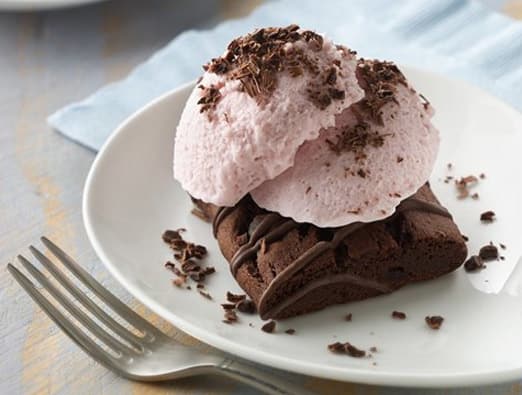 Black Cherry Whips! with Fudge Brownie