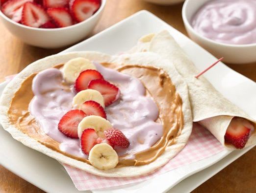 Fruit and Yogurt Wraps