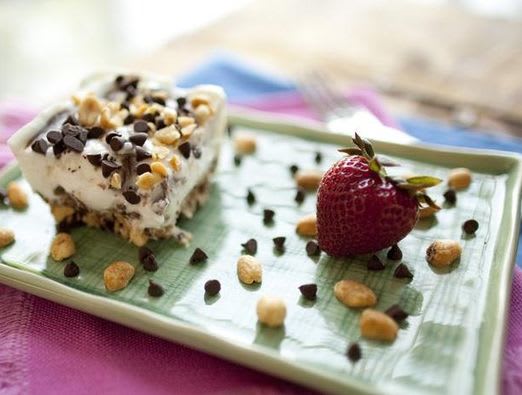 Gluten Free Chocolate Peanut Butter Frozen Yogurt Dessert Bars
