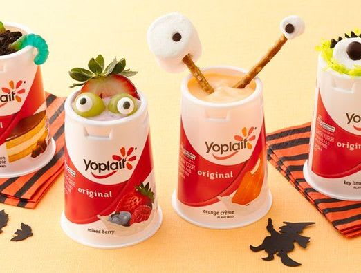 Spooky Monster Yogurt Cups