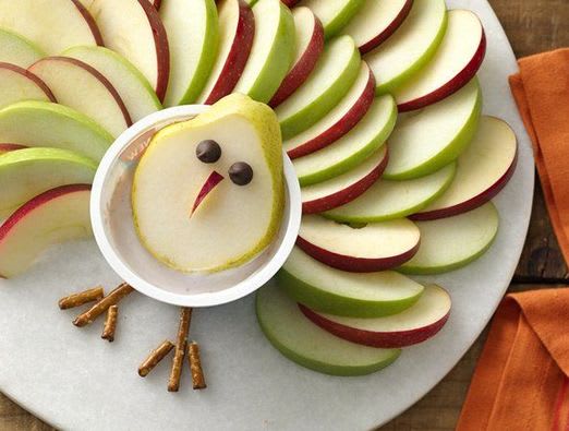 Thanksgiving Turkey Fruit and Yogurt Dip