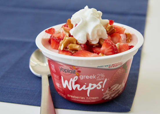 Whipped Strawberry Pretzel Cup