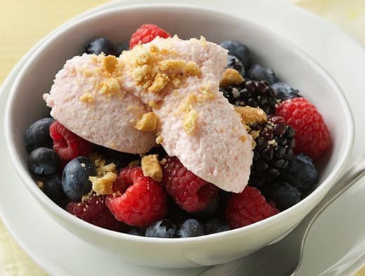 Berry Salad with Strawberry Whips