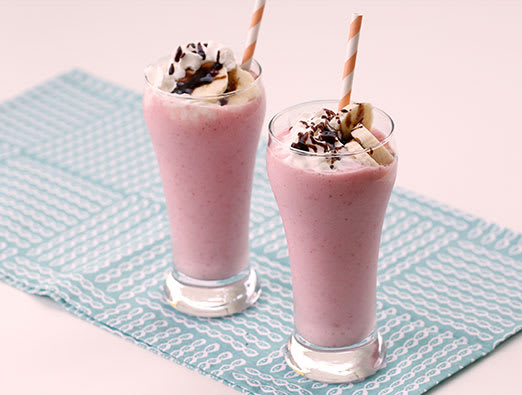 Banana Split Milkshakes