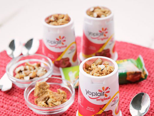 Cherry-Almond Crisp Yogurt Cup