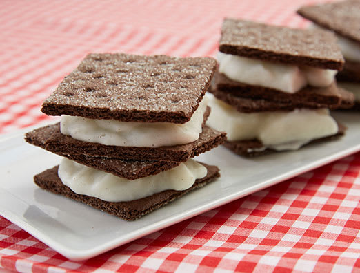 Cookies and Cream Fro Yo Sandwiches