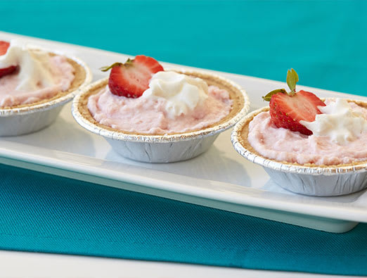 Mini Strawberry Cheesecake Whips!® Pies