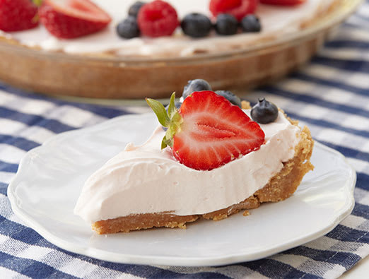 No-Bake Rainbow Sherbet Pie