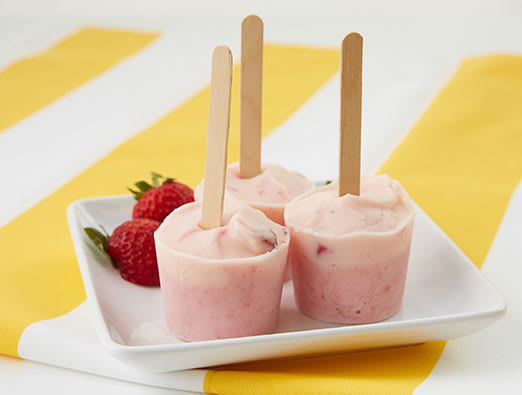 Strawberry Lemonade Ice Pops
