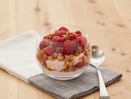 Berry Caramel Cheesecake Protein Parfait