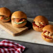 Mini salmon & egg brioche