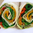 Roasted vegetables roti