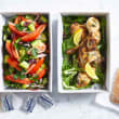 Greek style roasted chicken platter