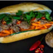 Vietnamese meatball banh mi