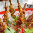 Spiced chicken satay