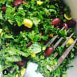 Zingy Kale, Black Bean salad