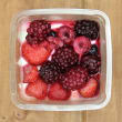 Mixed berry & yoghurt pot