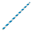 DSSR15 STRAW REGULAR PAPER BLUE & WHITE STRIPED 205MM (CT2500)