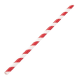 DSSR10 STRAW REGULAR PAPER RED & WHITE STRIPED 205MM (CT2500)