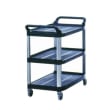 4091-BK CART / TROLLEY UTILITY 3 SHELF BLACK 136KG RUBBERMAID