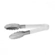 SWTK87 TONGS UTILITY STAINLESS STEEL 230MM WHITE PVC HANDLE