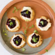 Cherry & pear baby blini