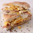 Bacon & egg Turkish pide